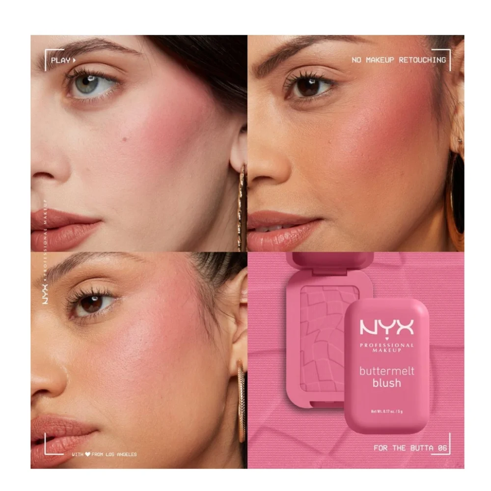 NYX Buttermelt Blush Shade: For The Butta 🩷 ✨soft midtone cool rose ✨